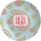 Blue Paisley Melamine Plate 8 inches