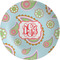 Blue Paisley Melamine Salad Plate - 8" (Personalized)
