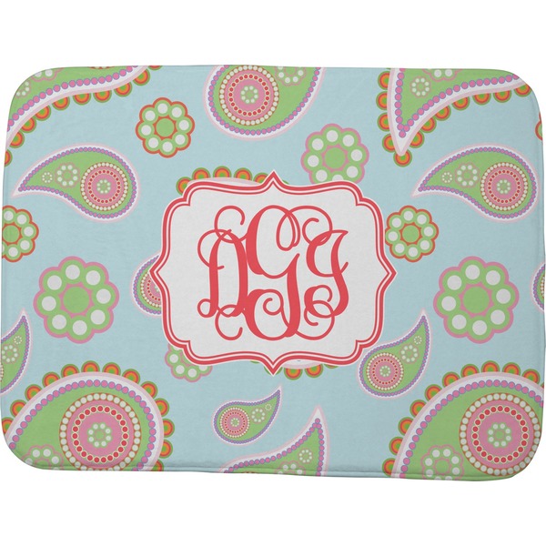 Blue Paisley Memory Foam Bath Mat 48 X 36