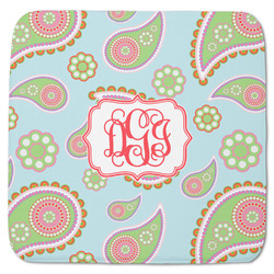 Blue Paisley Memory Foam Bath Mat - 48"x48" (Personalized)