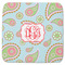 Blue Paisley Memory Foam Bath Mat - 48"x48" (Personalized)