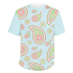 Blue Paisley Men's Crew T-Shirt