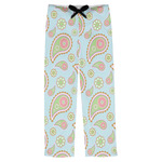 Blue Paisley Mens Pajama Pants - M