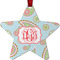Blue Paisley Metal Star Ornament - Front
