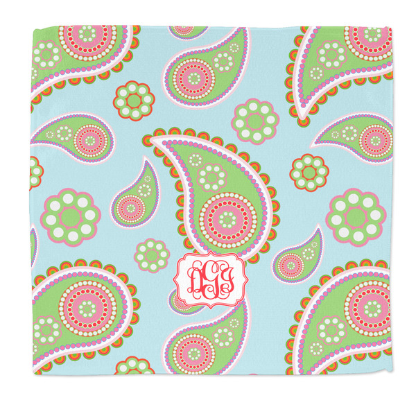 Custom Blue Paisley Microfiber Dish Rag (Personalized)