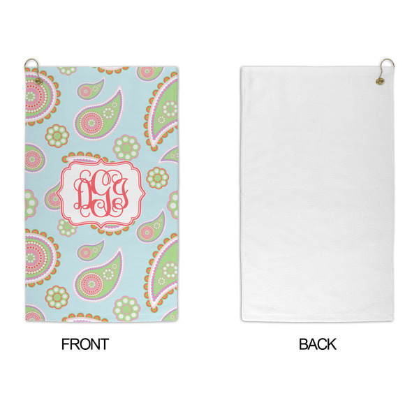 Blue Paisley Microfiber Golf Towels - APPROVAL