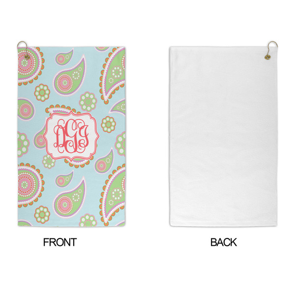 Blue Paisley Microfiber Golf Towels - APPROVAL