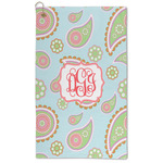 Blue Paisley Microfiber Golf Towel (Personalized)