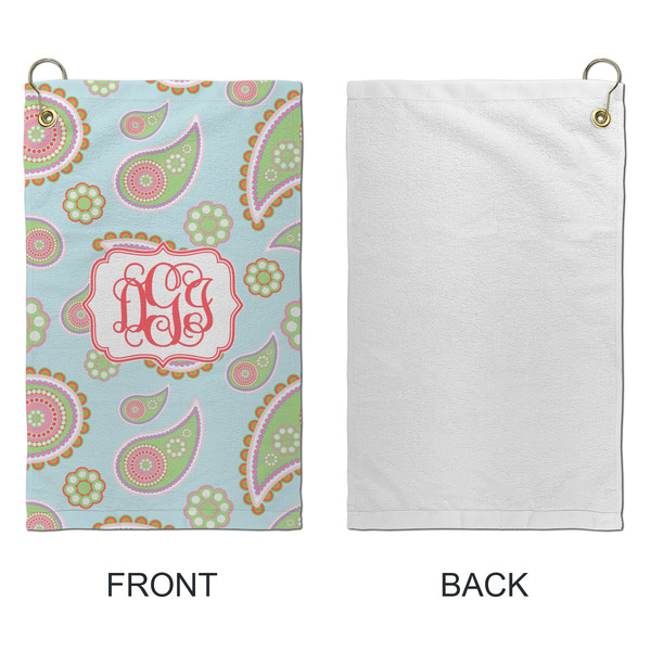 Blue Paisley Microfiber Golf Towels - Small - APPROVAL