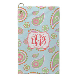 Blue Paisley Microfiber Golf Towel - Small (Personalized)