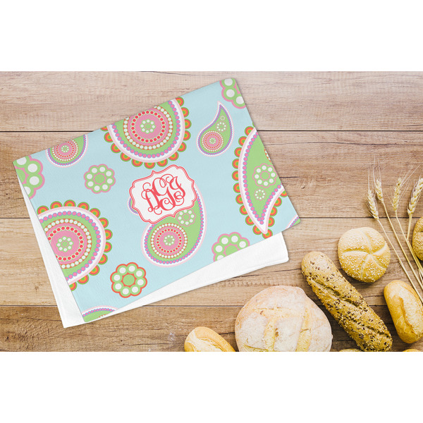 Blue Paisley Microfiber Kitchen Towel - LIFESTYLE