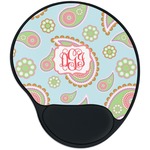 Blue Paisley Mouse Pad with Wrist Support
