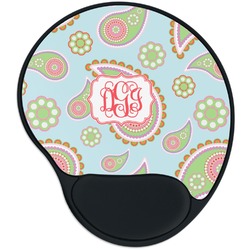 Blue Paisley Mouse Pad with Wrist Support
