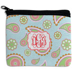 Blue Paisley Rectangular Coin Purse (Personalized)