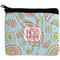 Blue Paisley Neoprene Coin Purse - Front