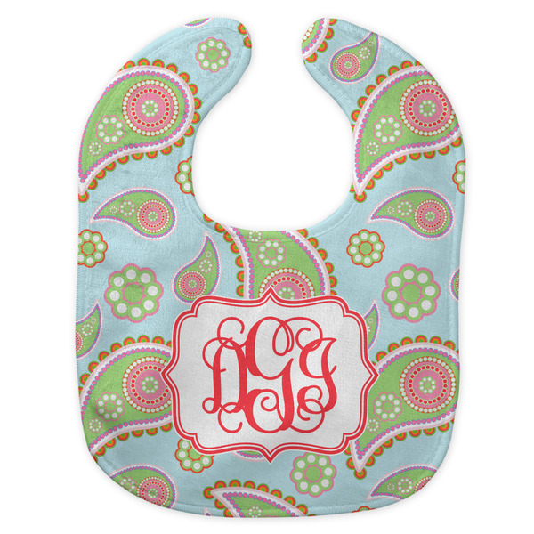 Blue Paisley New Bib Flat Approval