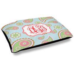 Blue Paisley Outdoor Dog Bed - Large (Personalized)
