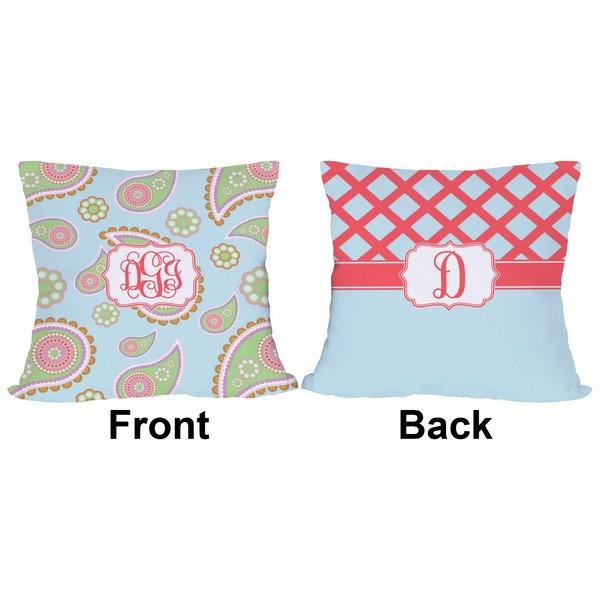 Blue Paisley Outdoor Pillow - 18x18