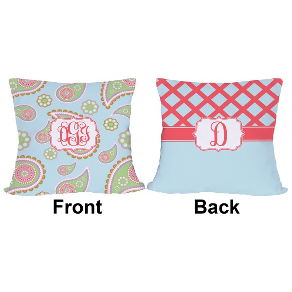 Blue Paisley Outdoor Pillow - 20x20