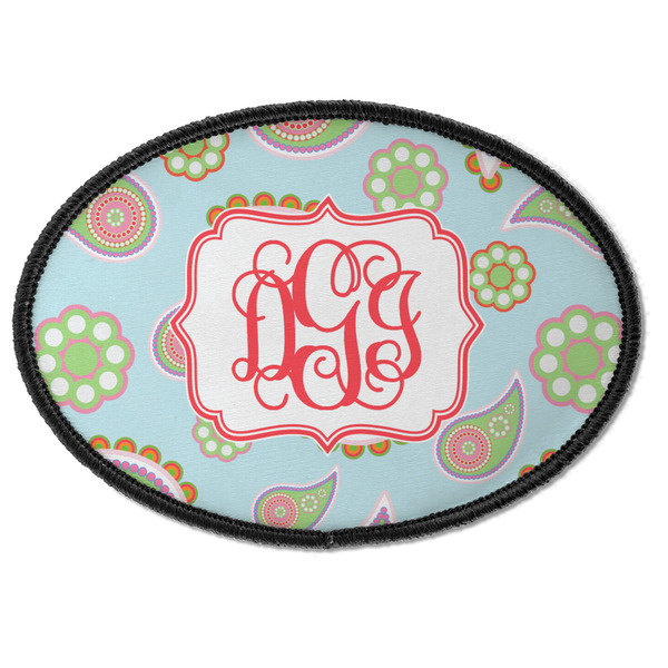 Blue Paisley Oval Patch