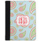 Blue Paisley Padfolio Clipboards - Small - FRONT