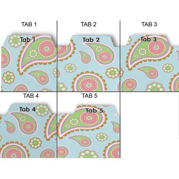 Blue Paisley Page Dividers - Set of 5 - Approval