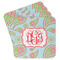 Blue Paisley Paper Coasters - Front/Main