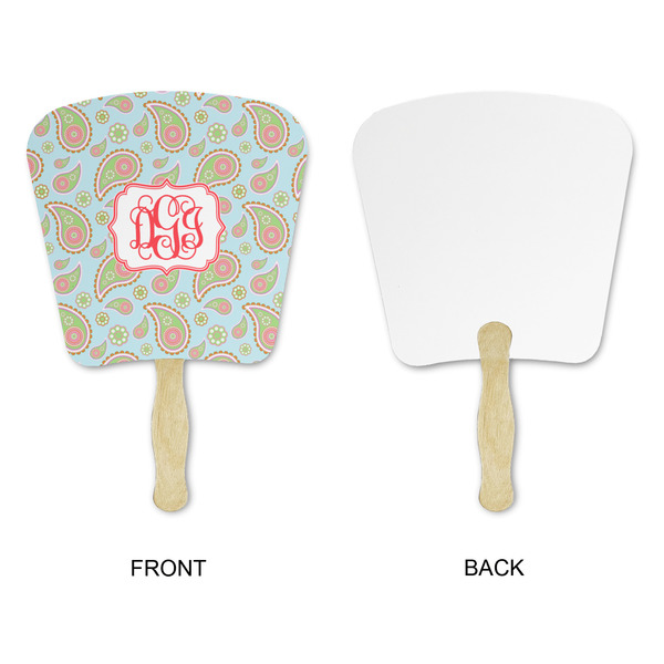 Blue Paisley Paper Fans - Approval