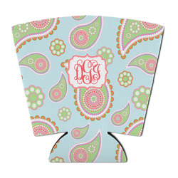 Blue Paisley Party Cup Sleeve - with Bottom (Personalized)