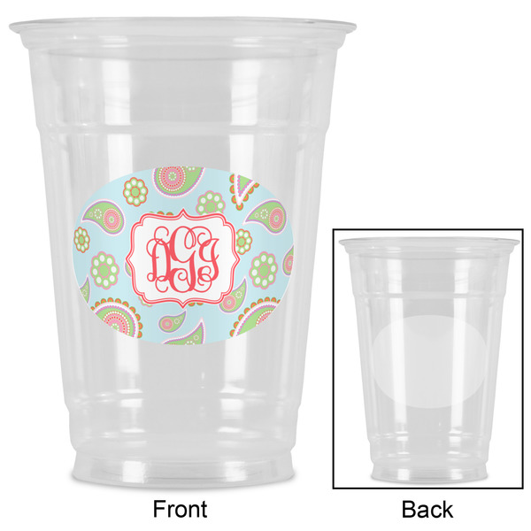 Blue Paisley Party Cups - 16oz - Approval