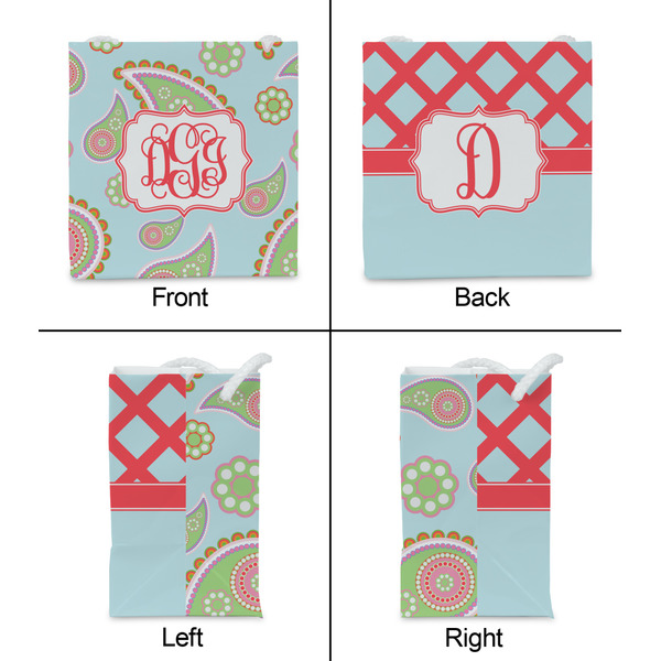 Blue Paisley Party Favor Gift Bag - Gloss - Approval