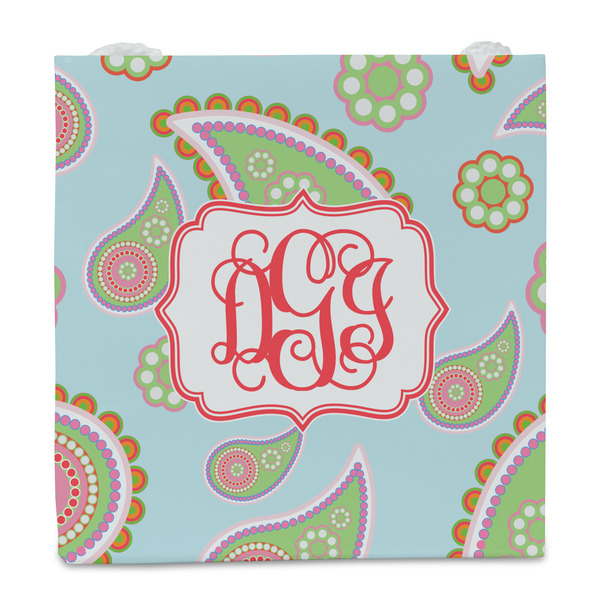 Blue Paisley Party Favor Gift Bag - Gloss - Front
