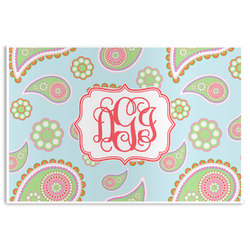 Blue Paisley Disposable Paper Placemats (Personalized)