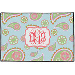 Blue Paisley Door Mat - 36"x24" (Personalized)