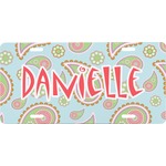 Blue Paisley Front License Plate (Personalized)