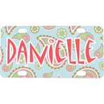 Blue Paisley Mini/Bicycle License Plate (Personalized)