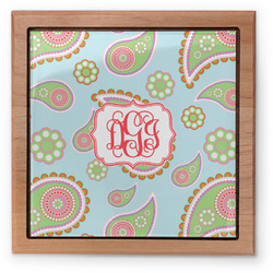 Blue Paisley Pet Urn w/ Monogram