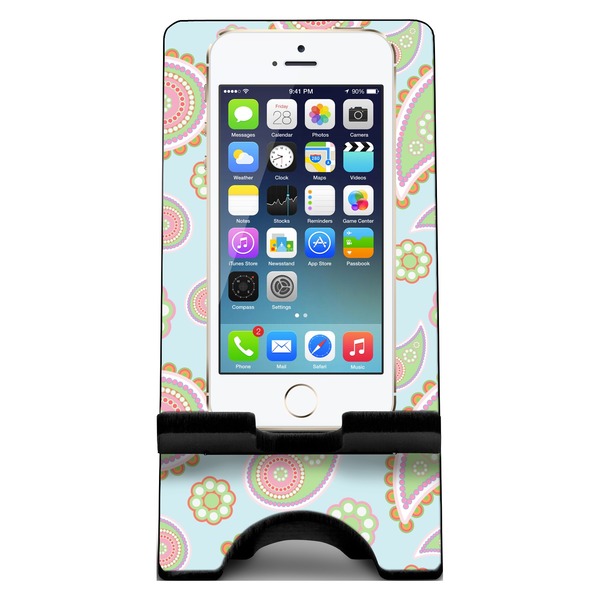 Blue Paisley Phone Stand w/ Phone