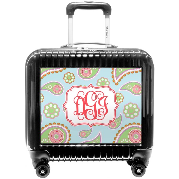 Custom Blue Paisley Pilot / Flight Suitcase (Personalized)