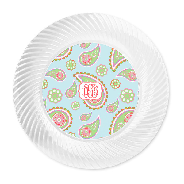 Blue Paisley Plastic Party Dinner Plates - Approval