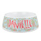Blue Paisley Plastic Dog Bowl - Medium (Personalized)