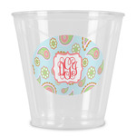 Blue Paisley Plastic Shot Glass (Personalized)