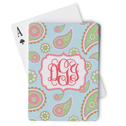 Blue Paisley Playing Cards (Personalized)