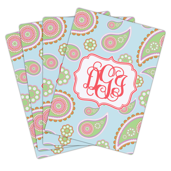 Blue Paisley Playing Cards - Hand Back View