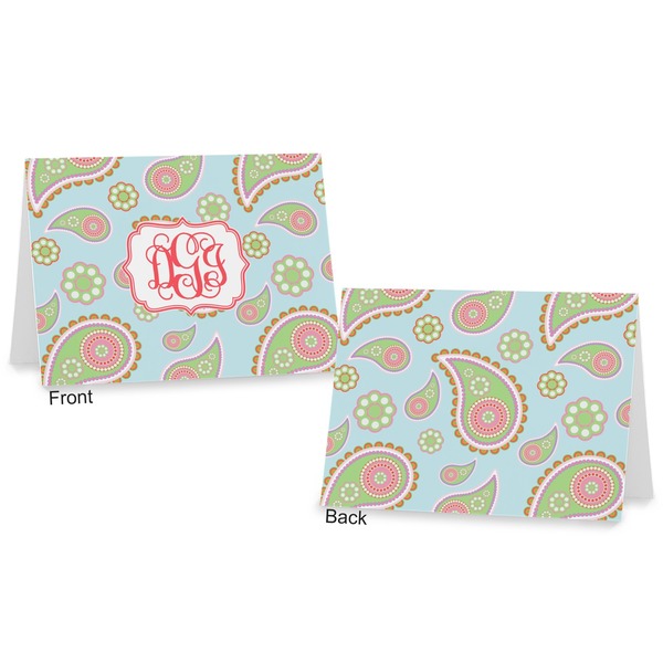 Blue Paisley Postcard - Front and Back
