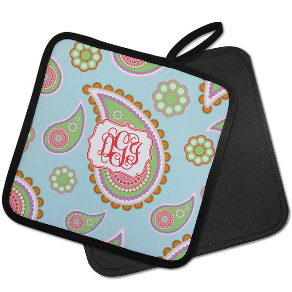 Blue Paisley Pot Holders - PARENT MAIN