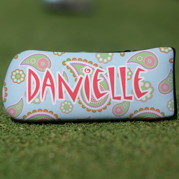 Custom Blue Paisley Blade Putter Cover (Personalized)