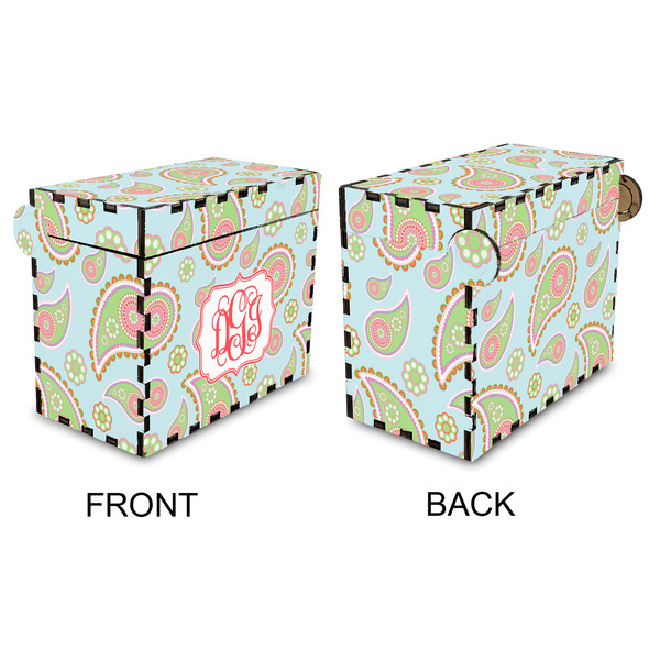 Blue Paisley Recipe Box - Full Color - Approval