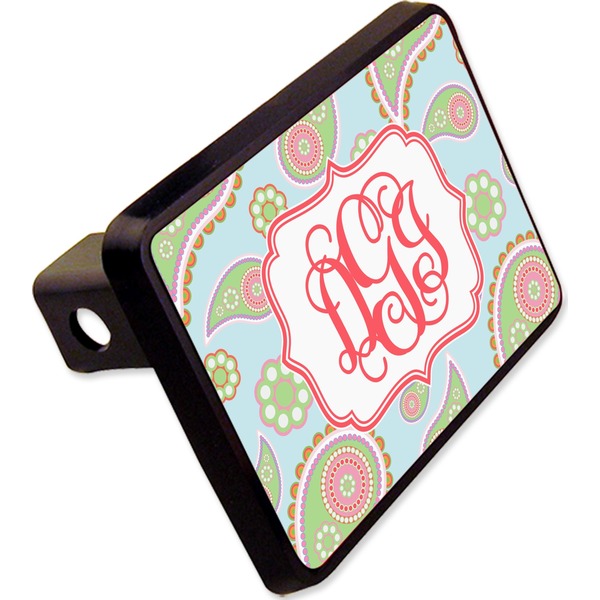 Custom Blue Paisley Rectangular Trailer Hitch Cover - 2" (Personalized)