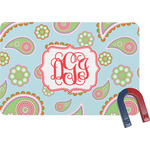 Blue Paisley Rectangular Fridge Magnet (Personalized)